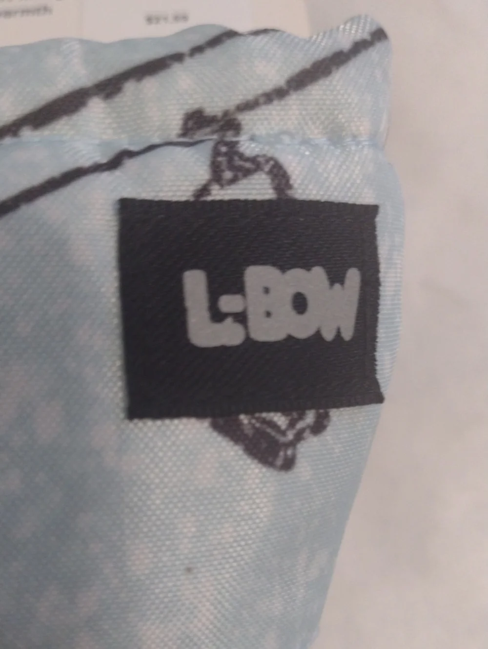 L-Bow Light Blue Infant Mitt (J681)